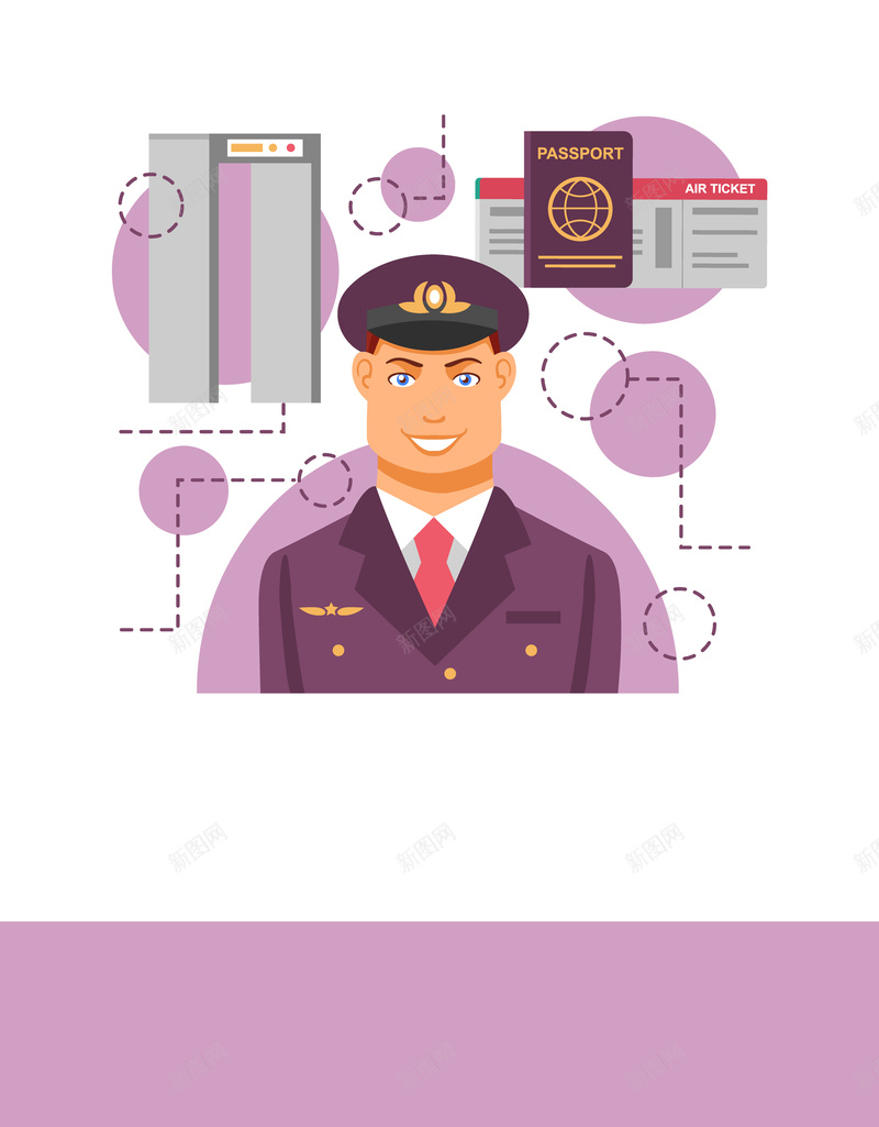 机场安保服务流程卡通人物背景矢量图ai设计背景_新图网 https://ixintu.com 卡通人物 安保流程 安保系统 安检门 服务流程 机场保安 机场海报 矢量 矢量图 素材 背景