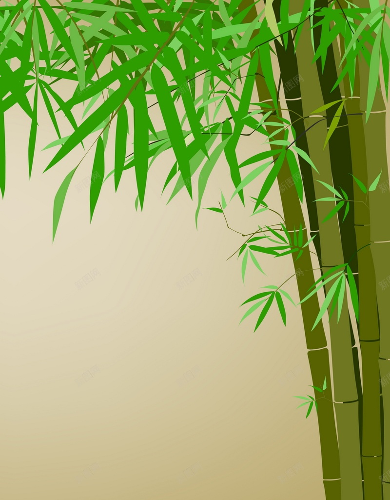 绿色竹子矢量图ai设计背景_新图网 https://ixintu.com 小清新 文艺 竹叶 竹子 竹杆 简约 绿色 矢量图