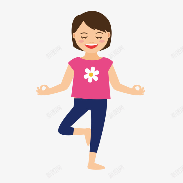 女孩卡通扁平化人物瑜伽健身矢量图eps免抠素材_新图网 https://ixintu.com 人物 健身卡通 小清新 彩色 扁平化 瑜伽 简约 运动 矢量图