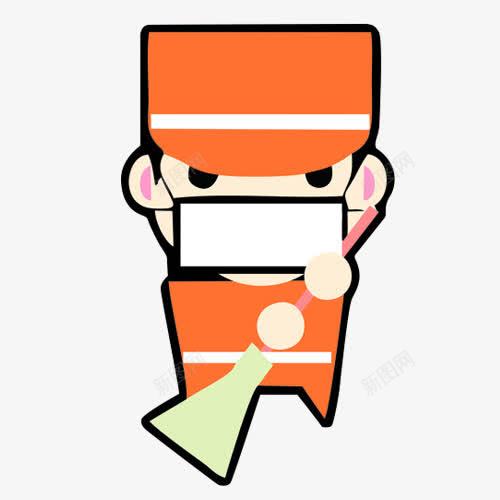 环卫工人卡通png免抠素材_新图网 https://ixintu.com 免费下载 卡通 清洁 环卫工人 素材