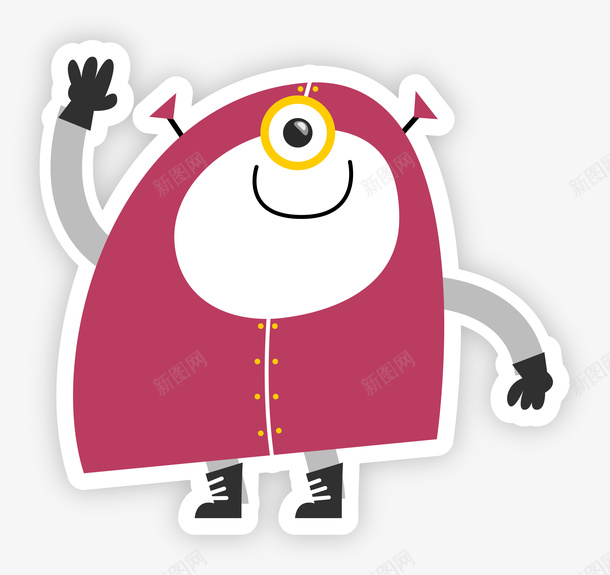 彩色机器人png免抠素材_新图网 https://ixintu.com 卡通简约 彩色底纹 扁平化 机器人 矢量图案 简约装饰