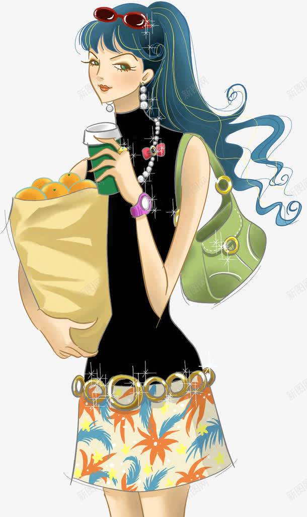 喝咖啡的美女png免抠素材_新图网 https://ixintu.com 咖啡 美女 面包