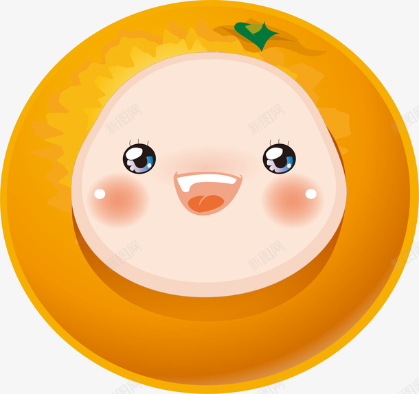 卡通手绘橙子装饰图案矢量图eps免抠素材_新图网 https://ixintu.com 创意手绘橙子插画 卡通橙子插画 橙子 橙子插画设计 水果 水果插画 矢量图