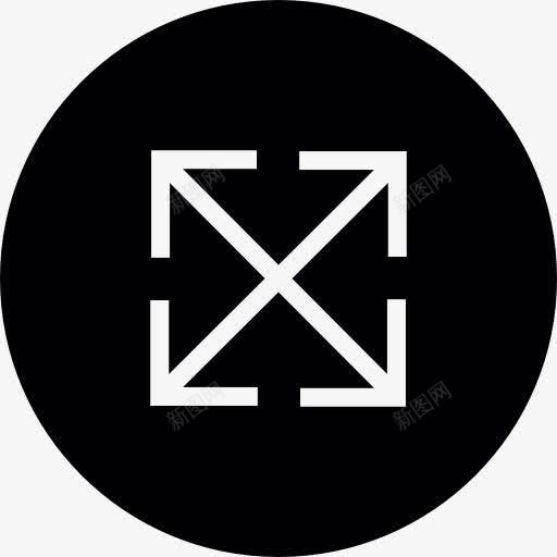 十字箭头图标png_新图网 https://ixintu.com 图形工具 图形编辑 圆 圆形 平面设计 方形 箭