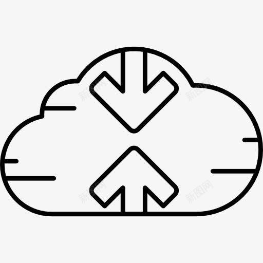 云计算图标png_新图网 https://ixintu.com 上传 下载 技术 云存储 文件存储 数据存储