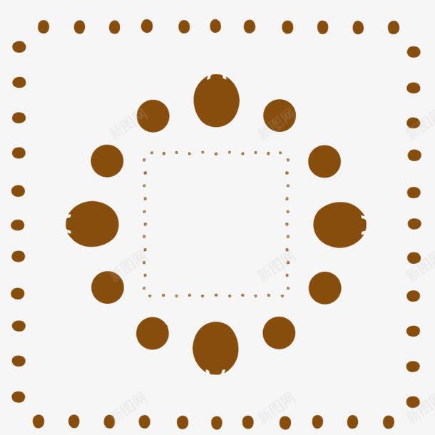 方巾的边框png免抠素材_新图网 https://ixintu.com 元素 图案 方巾 民族风 金色
