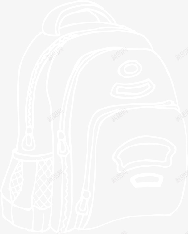 手绘的书包png免抠素材_新图网 https://ixintu.com PNG图形 PNG装饰 书包 手绘 白色 装饰