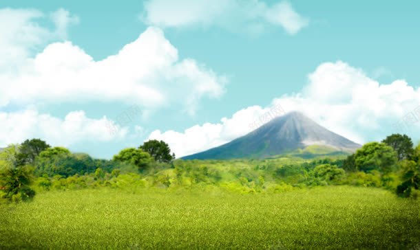 绿色草原高山海报背景jpg设计背景_新图网 https://ixintu.com 海报 绿色 背景 草原 高山