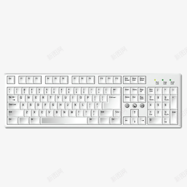 精美白色台式机键盘矢量图eps免抠素材_新图网 https://ixintu.com 手绘白色键盘矢量图 白色台式机键盘 白色键盘 键盘免费png下载 矢量图