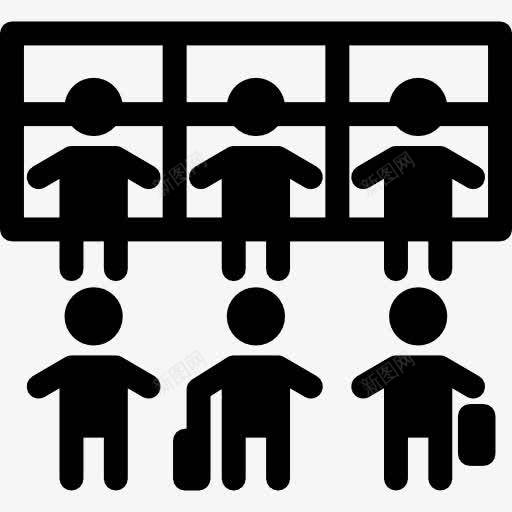机场排队图标png_新图网 https://ixintu.com 人 入住 线 行李 退房
