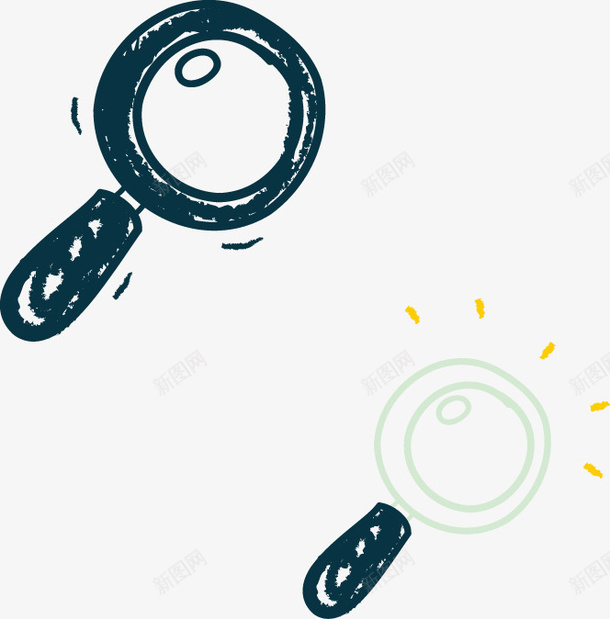 PPT创意放大镜图标矢量图ai_新图网 https://ixintu.com PPT设计 创意 图标 放大镜 矢量图