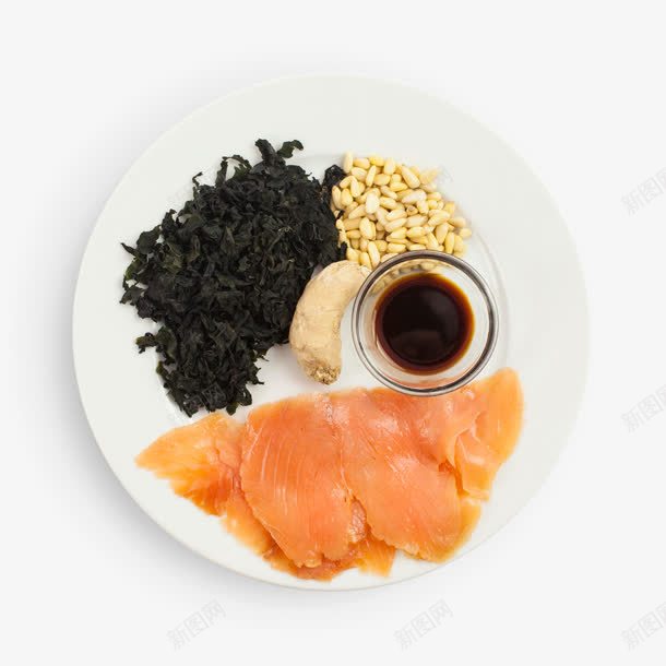 三文鱼养生生姜豆子紫菜png免抠素材_新图网 https://ixintu.com 三文鱼 养生 生姜 紫菜 豆子
