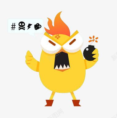 暴躁的小鸡png免抠素材_新图网 https://ixintu.com 小鸡 愤怒 手榴弹 暴躁 脾气暴躁