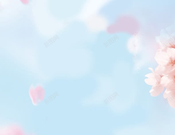 蓝色背景红色花朵背景jpg设计背景_新图网 https://ixintu.com 素材 红色 背景 花朵 蓝色