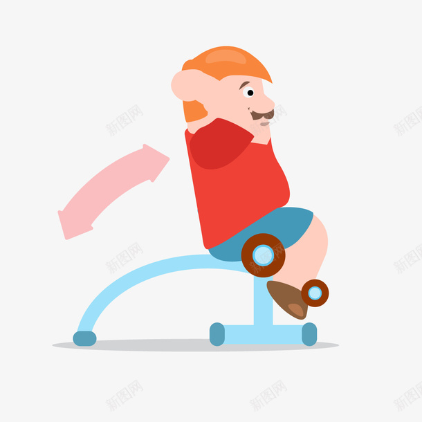 减肥的小胖墩png免抠素材_新图网 https://ixintu.com png图形 仰卧起坐 健身 减肥 卡通 小胖墩 男子 装饰