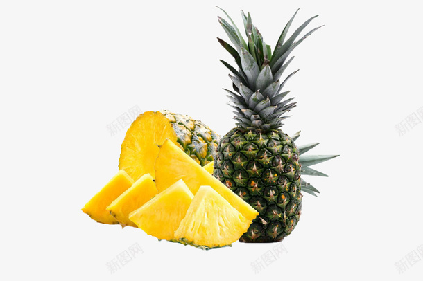水果凤梨菠萝png免抠素材_新图网 https://ixintu.com 凤梨 水果 甜 菠萝 酸 黄色