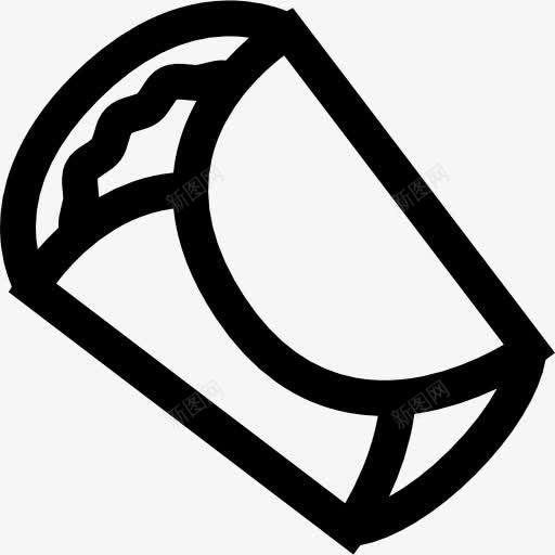 Burrito图标png_新图网 https://ixintu.com 墨西哥食品 快餐 煎饼 玉米饼 肉类 食品 食品和餐厅
