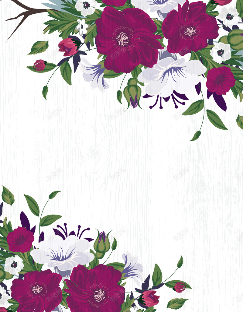 清新手绘花卉花纹矢量背景ai设计背景_新图网 https://ixintu.com 化妆品海报 印花矢量素材 印花设计 喜欢 女性商品营销海报 婚礼印刷品 手绘花卉 清新手绘 花卉纹样 矢量图