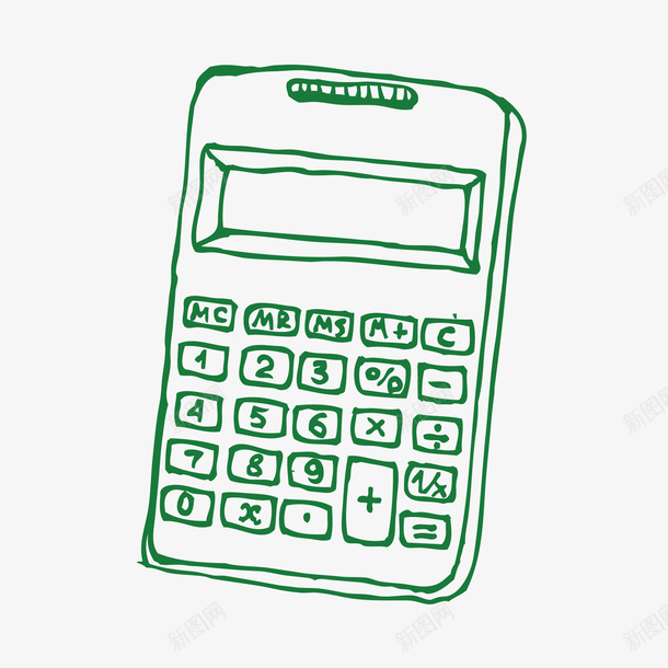 卡通手绘计算器矢量图ai免抠素材_新图网 https://ixintu.com 卡通手绘 计算器 矢量图