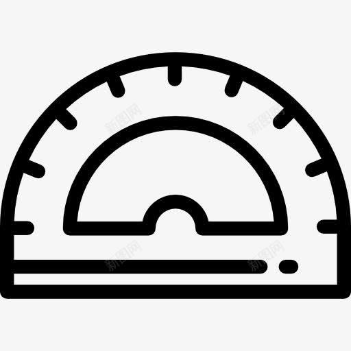 量角器图标png_新图网 https://ixintu.com 学校材料 工具和用具 测量器具 编辑工具 规则 量角器