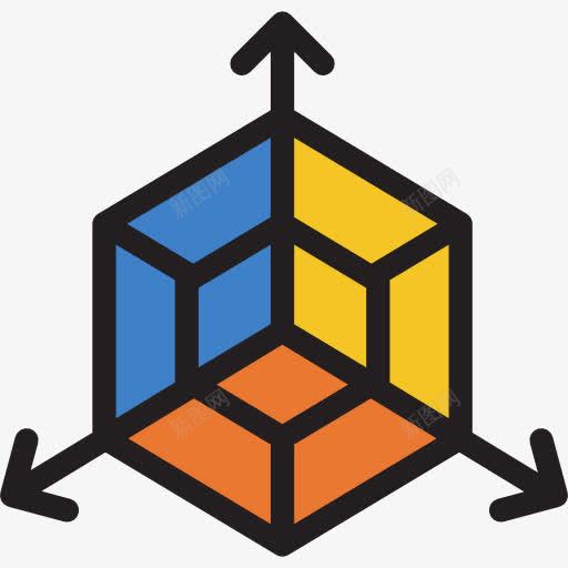 立方体图标png_新图网 https://ixintu.com 人物 几何 图形 工具和用具 形状 界面 立方体 视角