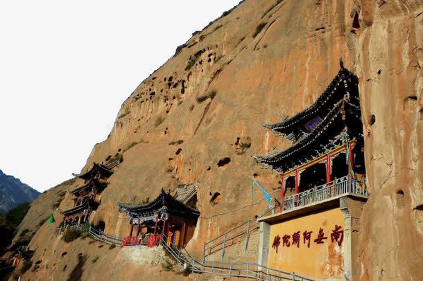 甘肃马蹄寺三psd设计背景_新图网 https://ixintu.com 名胜古迹 旅游风景 著名建筑