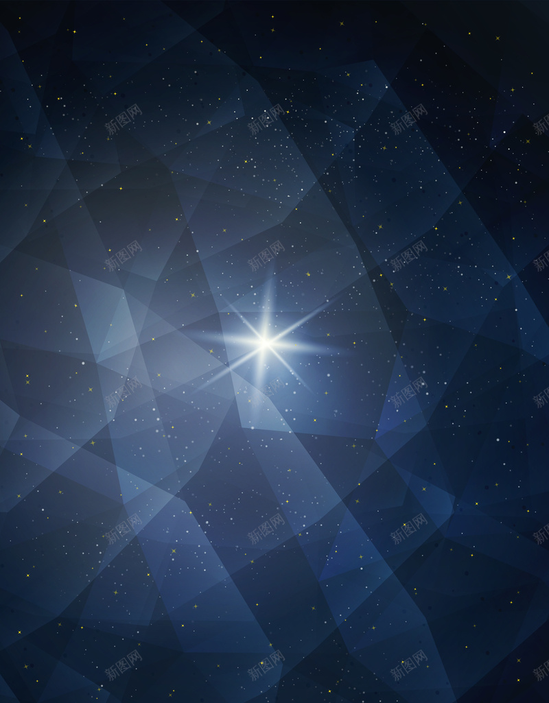 星光海报背景图矢量图ai设计背景_新图网 https://ixintu.com 几何 大气 扁平 星光 海报 深蓝 渐变 矢量图