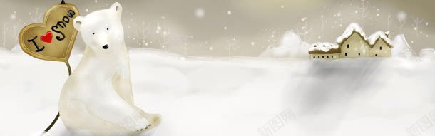 可爱卡通北极熊大图背景bannerjpg设计背景_新图网 https://ixintu.com banner 北极熊 卡通 可爱 背景