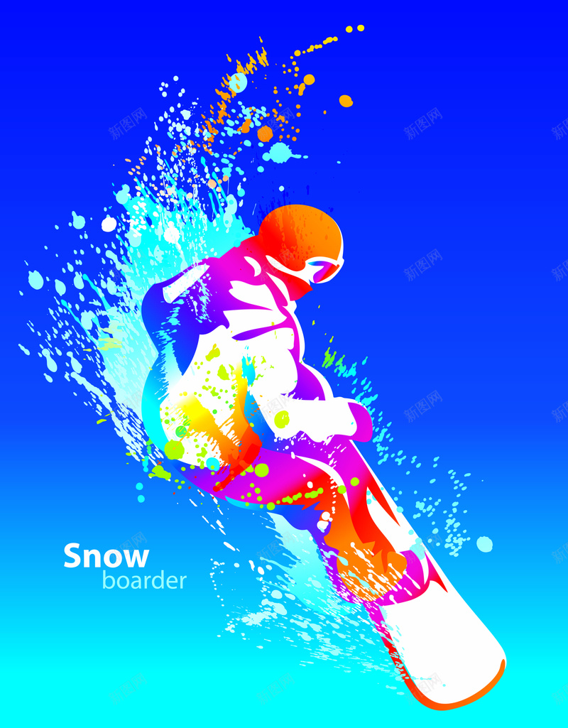精彩滑雪动感蓝色背景矢量图ai设计背景_新图网 https://ixintu.com 体育运动海报 冬奥 大气 滑雪 精彩滑雪动感蓝色海报背景 运动会海报 矢量图