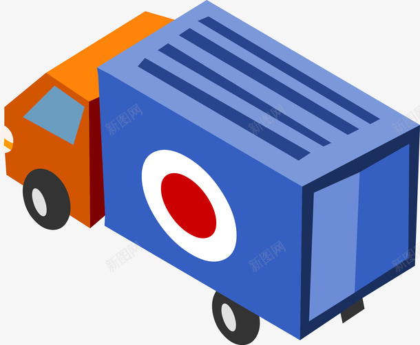 蓝色立体货车图图标png_新图网 https://ixintu.com 手绘车辆 挂车头 搬运车 搬运车图标 矢量搬运车 矢量货车 矢量车 蓝色 货柜车 货柜车头 货车 车 车辆