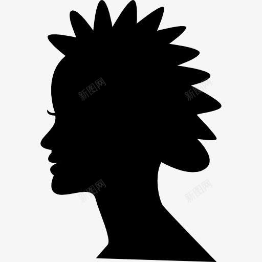 女短发型轮廓图标png_新图网 https://ixintu.com 人 发型 发廊 头 头发 女 形状 轮廓 黑色
