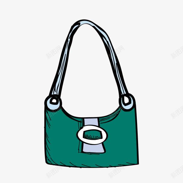 包png免抠素材_新图网 https://ixintu.com 包 包包 女包 手绘 矢量包 绿色
