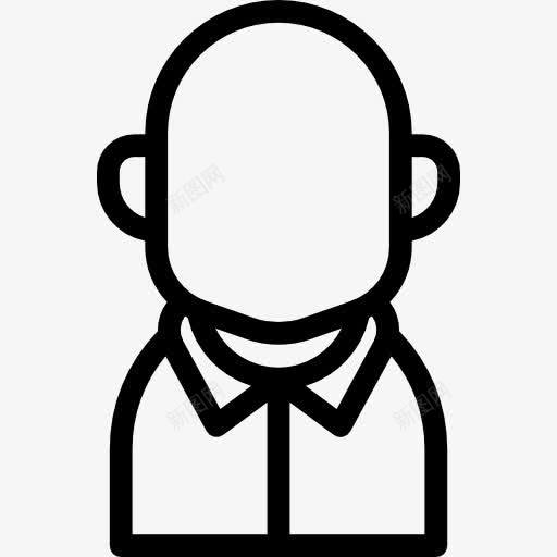 人图标png_新图网 https://ixintu.com 人 头像 用户 男人 秃头 秃头男 轮廓