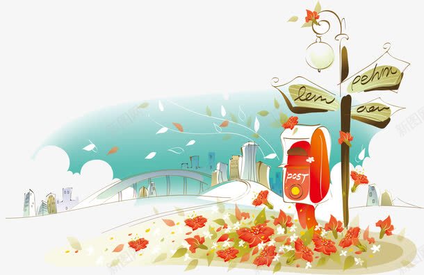 精美景观手绘插画png免抠素材_新图网 https://ixintu.com 园林景观 手绘装饰 海报 海报素材 精美景观手绘插画 装饰画 风景