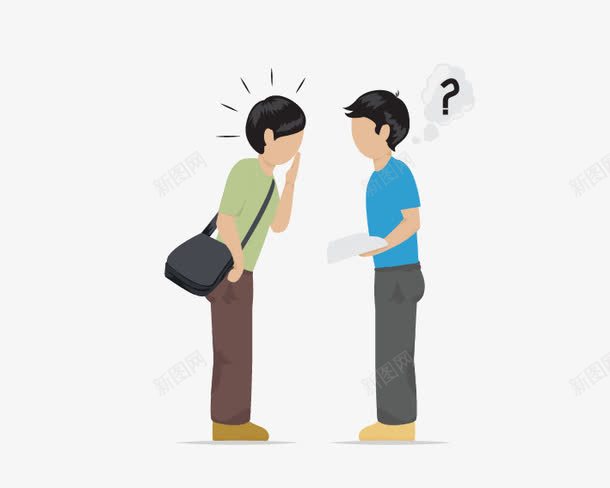 询问png免抠素材_新图网 https://ixintu.com 发问 男生疑问 矢量男生 询问