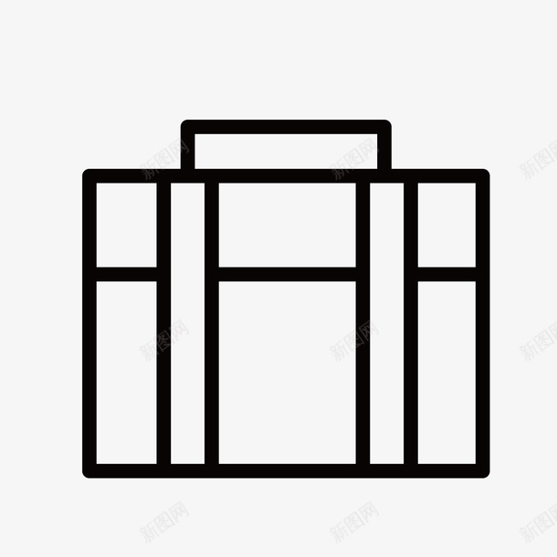 简笔手提包图标png_新图网 https://ixintu.com 一个 卡通 手提包 手绘 简图 简笔 线条 黑色