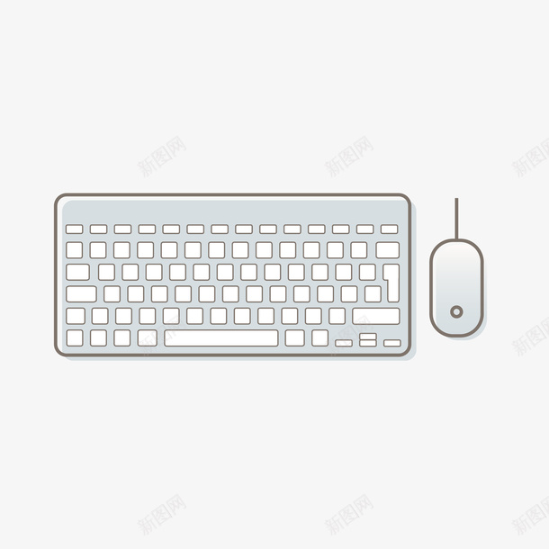 卡通手绘白色键盘鼠标矢量图eps免抠素材_新图网 https://ixintu.com 免抠图PNG 卡通 手绘 白色 键盘 鼠标 矢量图