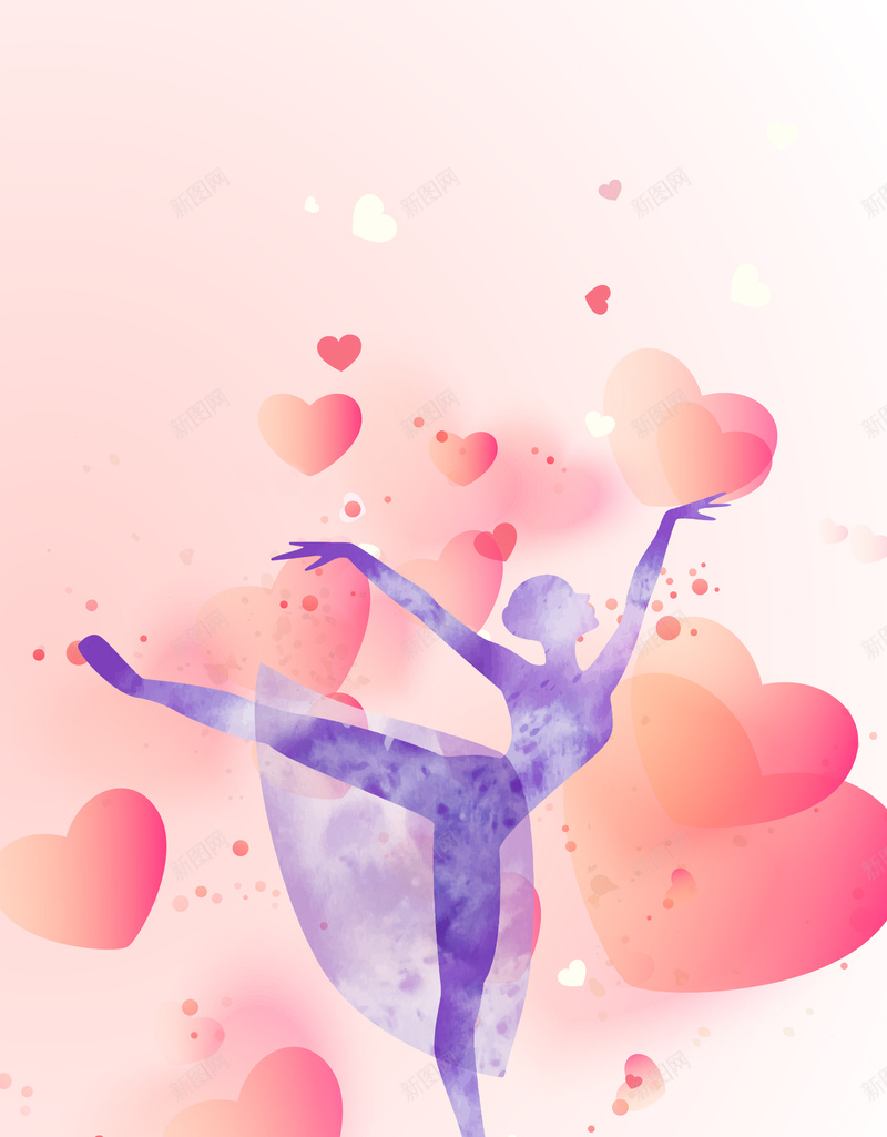 淡雅跳舞女孩三八妇女节海报背景矢量图ai设计背景_新图网 https://ixintu.com 三八妇女节 女孩海报 妇女节海报 淡雅 淡雅背景 白色 跳舞女孩 跳舞海报 矢量图
