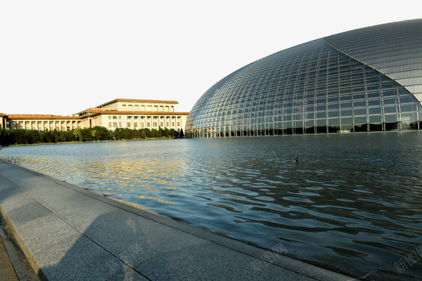 北京国家大剧院风景矢量图eps设计背景_新图网 https://ixintu.com 国家大剧院 旅游 景点 著名 矢量图
