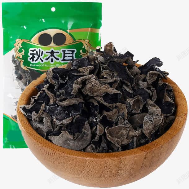 椴木秋木耳png免抠素材_新图网 https://ixintu.com 产品实物 健康 发泡 椴木 秋木耳 袋装