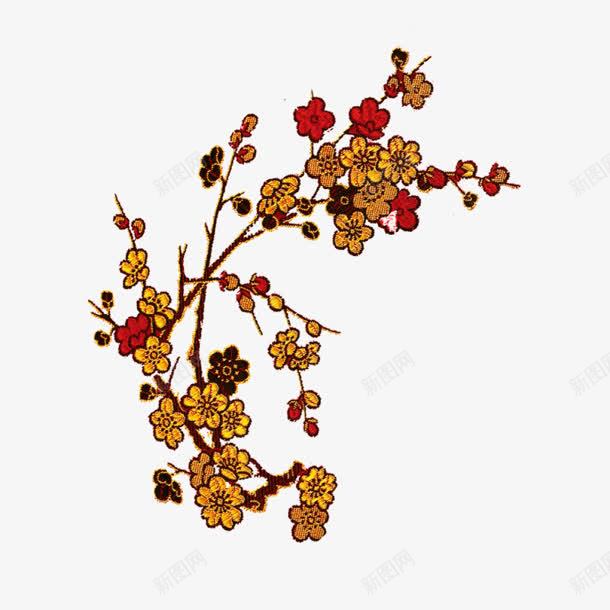 黄色红色小花手绘png免抠素材_新图网 https://ixintu.com 小花 手绘 红色 黄色