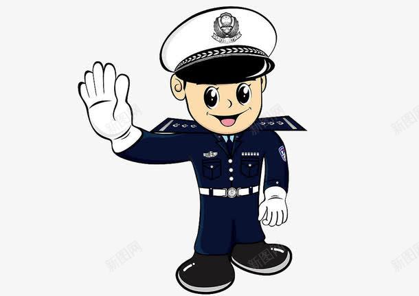 一个打手势的交警png免抠素材_新图网 https://ixintu.com 交警 制服 警察 首饰