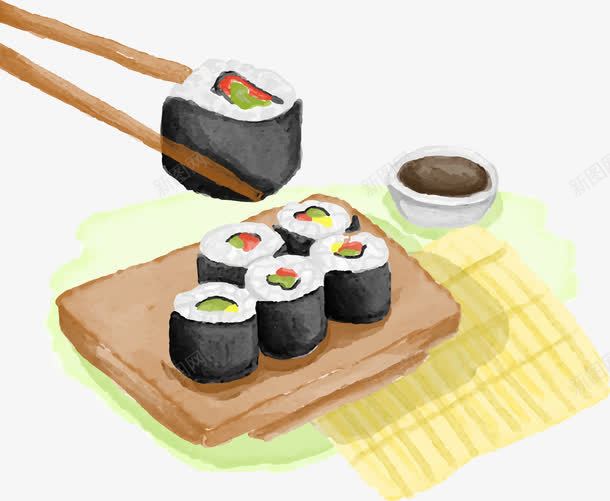 手绘寿司png免抠素材_新图网 https://ixintu.com 寿司 手绘 饭团