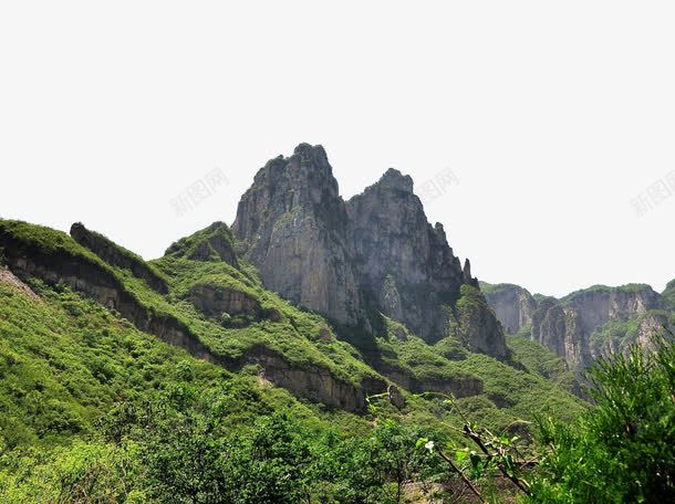 云台山绿色山峰png免抠素材_新图网 https://ixintu.com 云台山 旅游