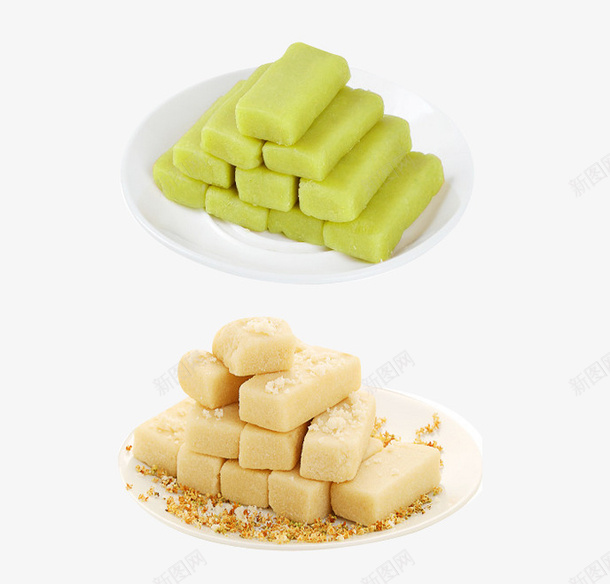 桂花糕绿豆糕png免抠素材_新图网 https://ixintu.com 传统糕点 实物 桂花糕 盘子 绿豆糕 美食图片 美食图片素材
