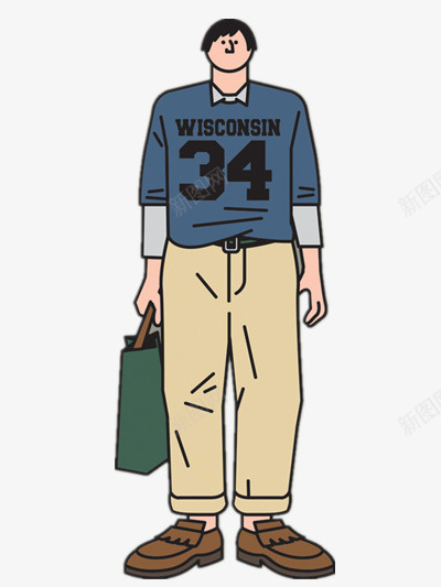 卡通人物png免抠素材_新图网 https://ixintu.com 卡通人物 男生 高个子