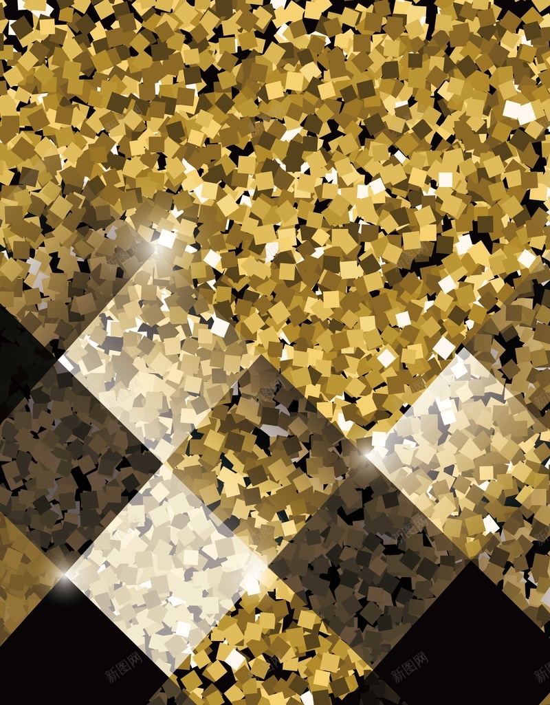 金色几何背景模版矢量图ai设计背景_新图网 https://ixintu.com 几何 几何棱形 扁平 海报矢量背景模版 渐变 舞台灯光 金色 矢量图
