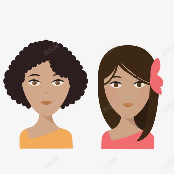 亚洲女性头像图标png_新图网 https://ixintu.com 头像 女性用户 矢量女性头像