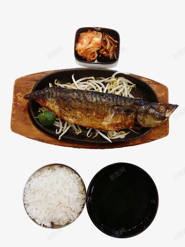 美味铁板鱼png免抠素材_新图网 https://ixintu.com 柑橘 泡菜 烹饪 瓷碗 秋刀鱼 米饭 豆芽 豆芽菜 铁板 食材 鱼