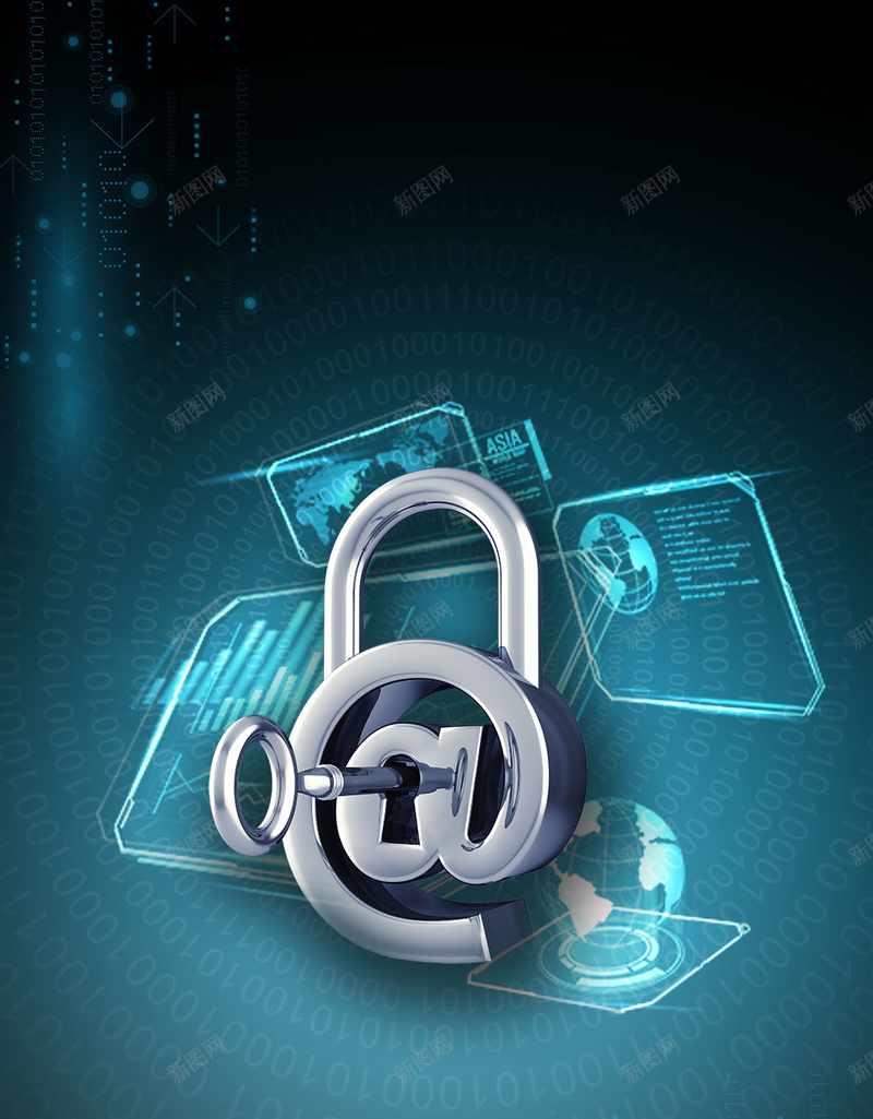 黑色科技感网络安全宣传psd设计背景_新图网 https://ixintu.com 信息慎公开 国家网络安全宣传 宣传海报设计 科技感风 网络安全 网络防偷窥 锁钥匙 黑色